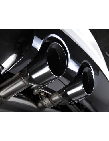 VW Golf R mk6 Milltek Sport 2,75" Cat-Back 2x 100 GT svarta utblås med aktiva avgasventiler - Resonated (dämpad)