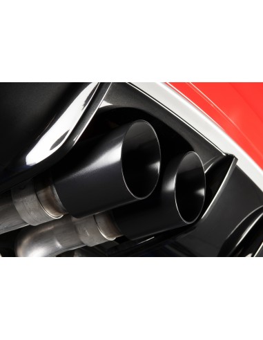 Audi RS3 2,5TFSi 8P Milltek Sport 3" Cat-Back 2x 90 Svarta GT utblås med avgasventiler - Non-Resonated (mindre-dämpad)