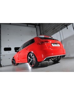 Audi RS3 2,5TFSi 8P Milltek Sport 3" Cat-Back 2x 90 Chrome GT utblås med avgasventiler - Non-Resonated (mindre-dämpad)