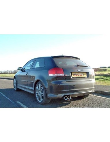 Audi S3 2,0TFSi 3-D 8P Milltek Sport Cat-Back 2x 80 chrome GT utblås - Non-Resonated (mindre-dämpad)