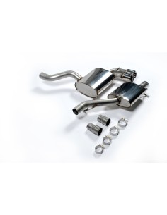 Audi S3 2,0TFSi 3-D 8P Milltek Sport Cat-Back 2x 80 chrome GT utblås - Resonated (dämpad) 2
