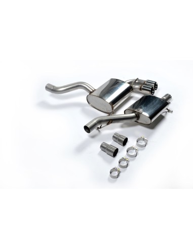 Audi S3 2,0TFSi 3-D 8P Milltek Sport Cat-Back 2x 80 chrome GT utblås - Resonated (dämpad)