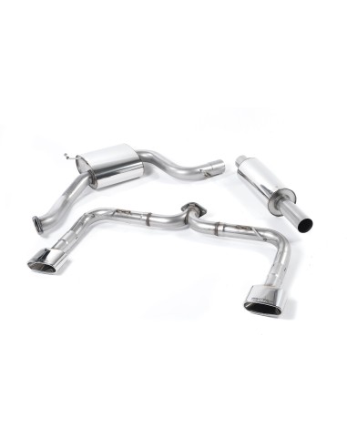 Seat Leon 2,0TFSi Cupra 3 & 5 dörrars Milltek Sport Cat-Back 2x 152x76 Ovala chrome utblås - Non-Resonated (mindre-dämpad)