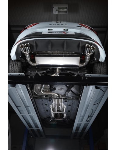 Seat Leon 2,0TFSi Cupra 3 & 5 dörrars Milltek Sport Cat-Back 4x 80 Chrome GT utblås - Non-Resonated (mindre-dämpad)