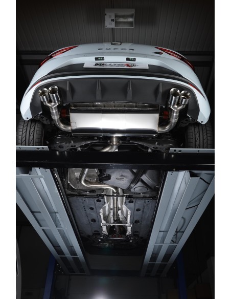 Seat Leon 2,0TFSi Cupra 3 & 5 dörrars Milltek Sport Cat-Back 4x 80 Chrome GT utblås - Resonated (dämpad)