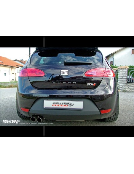 Seat Leon 2,0TFSi Cupra Milltek Sport Cat-Back 2x 80 JET utblås - Non-Resonated (mindre-dämpad)