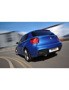 BMW M135i (ej X-drive) Milltek Sport Cat-Back 2x 90 chrome GT utblås - Resonated (dämpad) utan avgasventiler 2