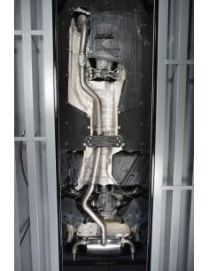 BMW M135i (ej X-drive) Milltek Sport Cat-Back 2x 90 svarta GT utblås - Non-Resonated (mindre-dämpad) utan avgasventiler 2