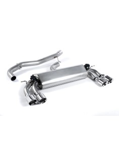 Audi S3 2,0TFSi Sportback 8V Milltek Sport 3" Cat-Back 4x 100 chrome GT utblås (med original avgasstyrning) - Non-Resonated (min