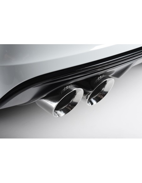 Audi S3 2,0TFSi Sedan 8V Milltek Sport 3" Cat-Back 4x 100 chrome GT utblås (med original avgasstyrning) - Non-Resonated (mindre-