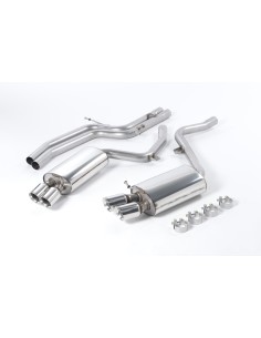 Audi S5 4,2 V8 B8 Milltek Sport Cat-Back 4x 80 chrome GT utblås - Non-Resonated (mindre-dämpad)