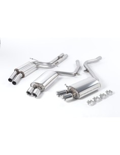 Audi S5 4,2 V8 B8 Milltek Sport Cat-Back 4x 80 chrome GT utblås - Resonated (dämpad)
