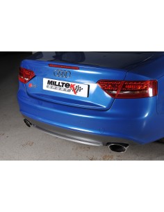 Audi S5 3,0TFSi Coupé / Cab B8 Milltek Sport Cat-Back 2x 150x95 chrome ovala utblås - Non-Resonated (mindre-dämpad) 2