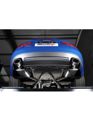 Audi S5 3,0TFSi Coupé / Cab B8 Milltek Sport Cat-Back 2x 150x95 chrome ovala utblås - Resonated (dämpad)