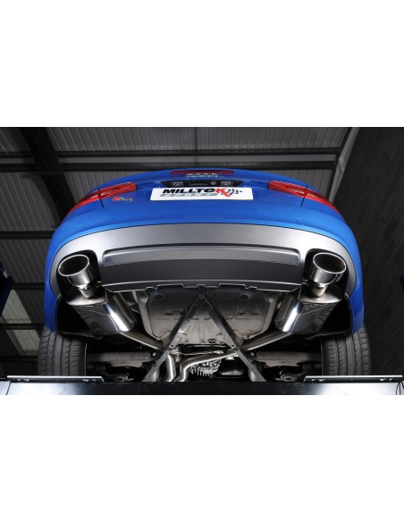 Audi S5 3,0TFSi Coupé / Cab B8 Milltek Sport Cat-Back 2x 150x95 chrome ovala utblås - Resonated (dämpad)