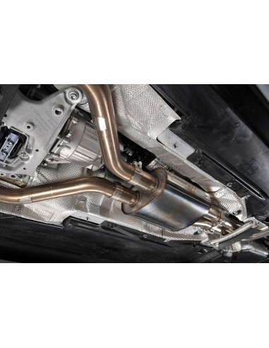 Audi S5 3,0TFSi Sportback B8 Milltek Sport Cat-Back 2x 150x95 svarta ovala utblås - Resonated (dämpad)