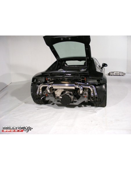 Audi R8 V8 2007-12 Milltek Sport Cat-Back tar bort bakre katalysatorer - Non-Resonated (mindre-dämpad)