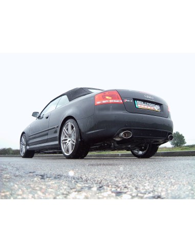 Audi RS4 4,2 V8 B7 Milltek Sport Cat-Back 2x chrome ovala utblås (utan avgasstyrning) - Non-Resonated (mindre-dämpad)