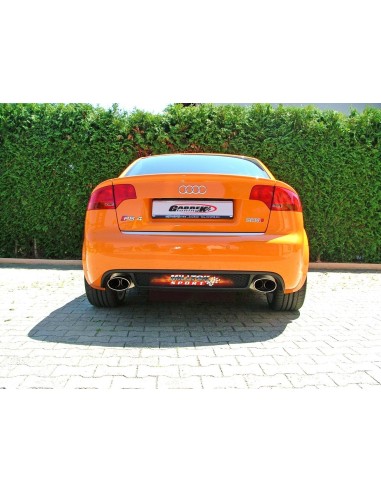 Audi RS4 4,2 V8 B7 Milltek Sport Cat-Back 2x chrome ovala utblås (utan avgasstyrning) - Resonated (dämpad)