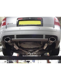 Audi RS6 4,2T V8 C5 Milltek Sport Cat-Back 2x 150x95 chrome ovala utblås - Non-Resonated (mindre-dämpad)