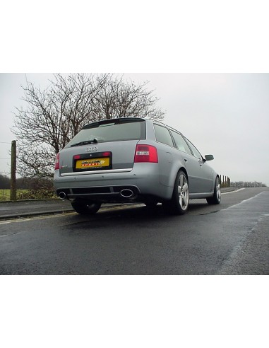Audi RS6 4,2T V8 C5 Milltek Sport Cat-Back 2x 150x95 chrome ovala utblås - Resonated (dämpad)