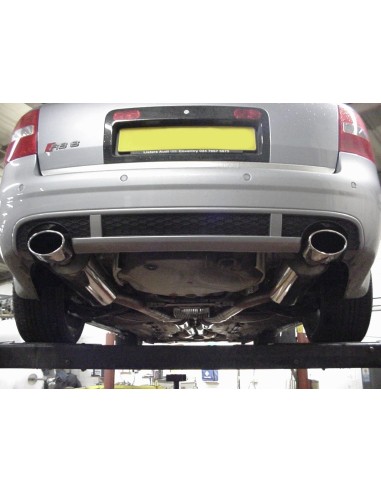 Audi RS6 4,2T V8 C5 Milltek Sport Cat-Back 2x 150x95 chrome ovala utblås - Resonated (dämpad)