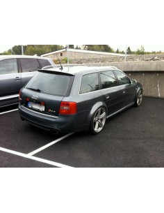 Audi RS6 4,2T V8 C5 Milltek Sport Cat-Back 2x 150x95 svarta ovala utblås - Non-Resonated (mindre-dämpad) 2