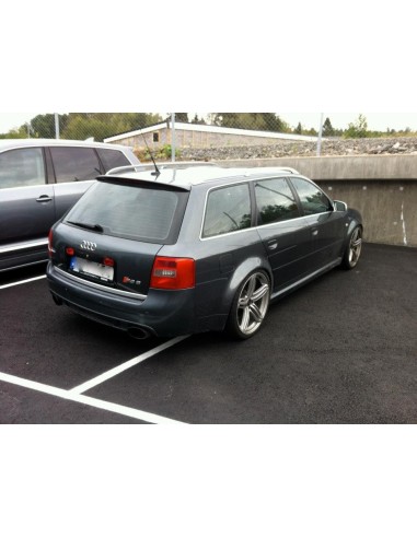 Audi RS6 4,2T V8 C5 Milltek Sport Cat-Back 2x 150x95 svarta ovala utblås - Non-Resonated (mindre-dämpad)