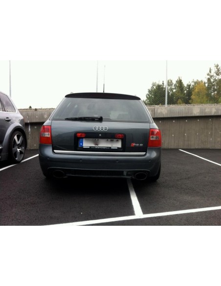 Audi RS6 4,2T V8 C5 Milltek Sport Cat-Back 2x 150x95 svarta ovala utblås - Non-Resonated (mindre-dämpad)