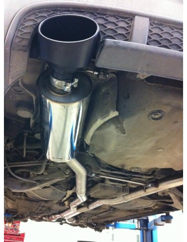 Audi RS6 4,2T V8 C5 Milltek Sport Cat-Back 2x 150x95 svarta ovala utblås - Resonated (dämpad)