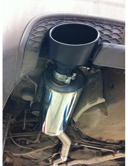 Audi RS6 4,2T V8 C5 Milltek Sport Cat-Back 2x 150x95 svarta ovala utblås - Resonated (dämpad)