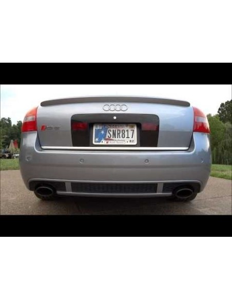 Audi RS6 4,2T V8 C5 Milltek Sport Cat-Back 2x 150x95 svarta ovala utblås - Resonated (dämpad)