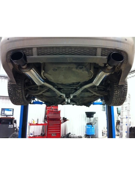 Audi RS6 4,2T V8 C5 Milltek Sport Cat-Back 2x 150x95 svarta ovala utblås - Resonated (dämpad)