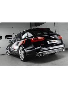 Audi S6 4,0TFSi V8 C7 Milltek Sport Cat-Back 4x 100 chrome GT utblås - Non-Resonated (mindre-dämpad)