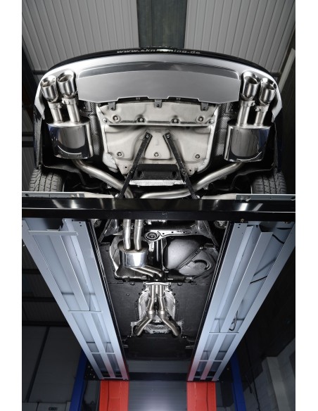 Audi S6 4,0TFSi V8 C7 Milltek Sport Cat-Back 4x 100 chrome GT utblås - Resonated (dämpad)