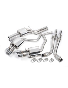 Audi S7 4,0TFSi V8 C7 Milltek Sport Cat-Back 4x 100 chrome GT utblås - Non-Resonated (mindre-dämpad) 2