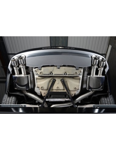 Audi S7 4,0TFSi V8 C7 Milltek Sport Cat-Back 4x 100 chrome GT utblås - Resonated (dämpad)