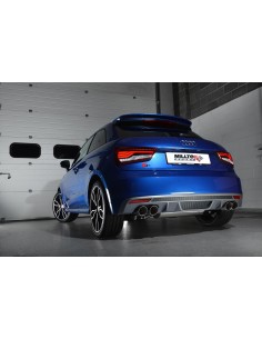 Audi S1 2,0TFSi Milltek Sport Cat-Back 4x GT90 Chrome utblås - Resonated (dämpad) 2
