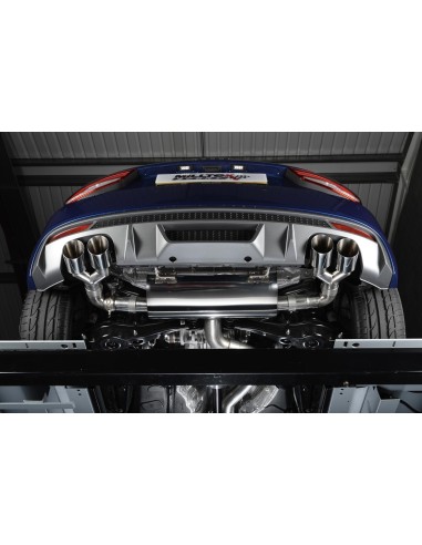 Audi S1 2,0TFSi Milltek Sport Cat-Back 4x GT90 Chrome utblås - Resonated (dämpad)