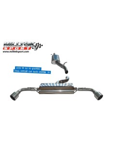 Audi TT 3,2 V6 8J Milltek Sport Cat-Back 2x 100 chrome JET utblås - Resonated (dämpad)