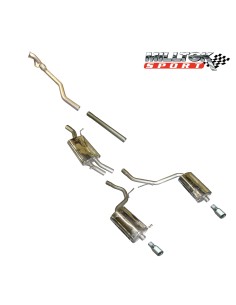 Audi A4 1,8T 163HK Quattro B6 Milltek Sport Cat-Back 2x 90 chrome JET utblås - Resonated (dämpad)