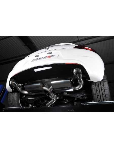 VW Scirocco 2,0TFSi R Milltek Sport 3" Cat-Back 2x 100 chrome GT utblås - Resonated (dämpad)