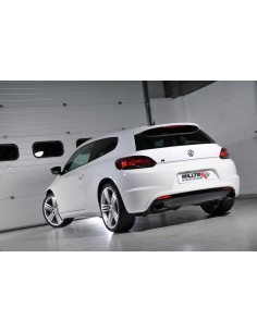 VW Scirocco 2,0TFSi R Milltek Sport 3" Cat-Back 2x ovala svarta utblås - Non-Resonated (mindre-dämpad) 2