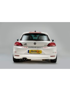 VW Scirocco 2,0TFSi GT Milltek Sport Cat-Back 2x 80 chrome GT utblås - Resonated (dämpad)