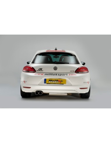 VW Scirocco 2,0TFSi GT Milltek Sport Cat-Back 2x 80 chrome GT utblås - Resonated (dämpad)