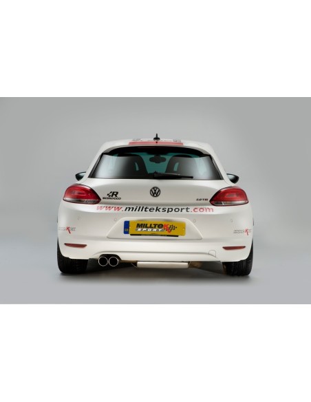 VW Scirocco 2,0TFSi GT Milltek Sport Cat-Back 2x 80 chrome GT utblås - Resonated (dämpad)