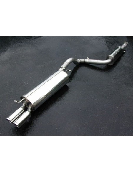 VW Bora 1,8T Milltek Sport Cat-Back 2x 76,2 chrome JET utblås - Resonated (dämpad)