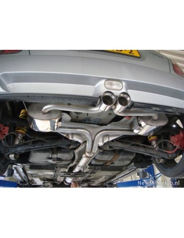 Mini Cooper S / JCW R53 Milltek Sport Cat-Back 2x 76,2 chrome Special utblås - Non-Resonated (mindre-dämpad)