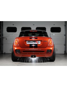 Mini Cooper Coupé S / JCW R58 Milltek Sport Cat-Back 2x 80 chrome GT utblås  - Resonated (dämpad) 2
