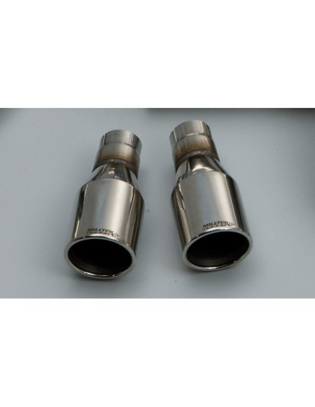 Mini Cooper S / JCW R56 Milltek Sport Cat-Back 2x 80 chrome GT utblås  - Non-Resonated (mindre-dämpad)